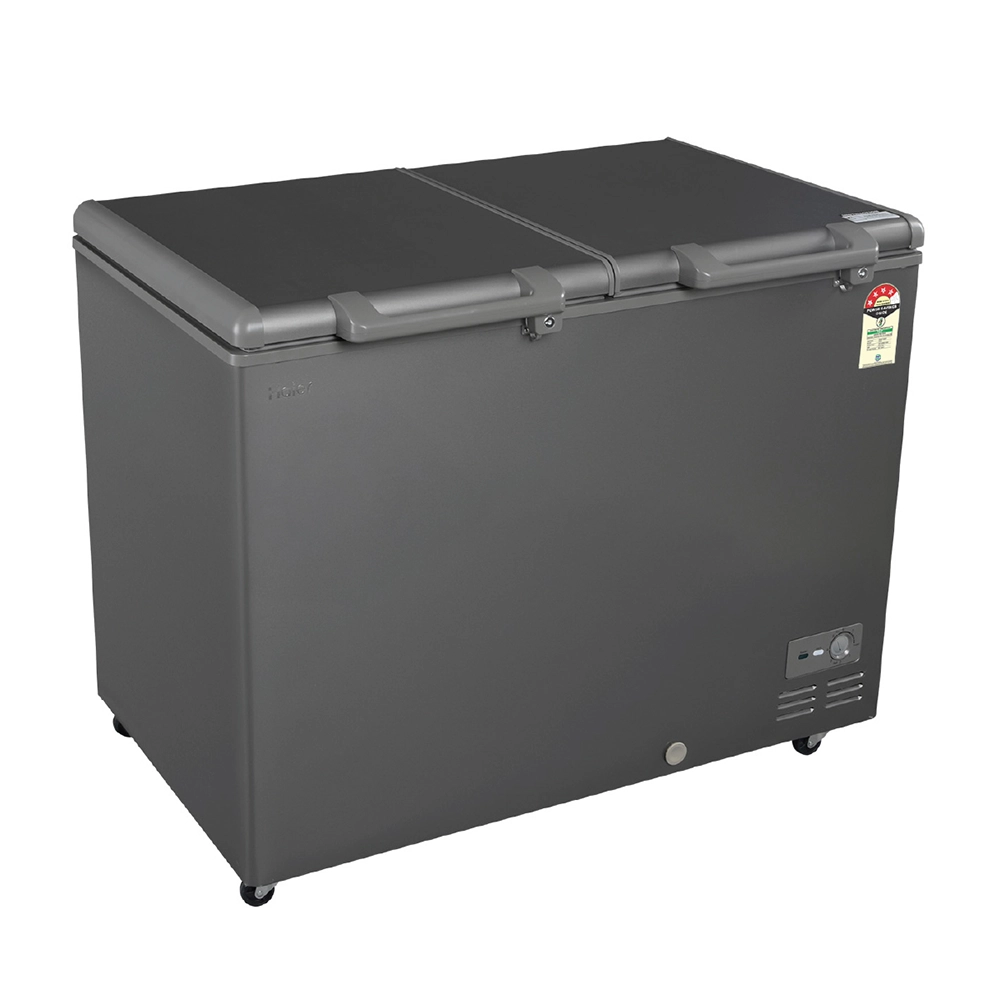Haier Deep Freezer 335L Hard Top Convertible Double Door (Titanium)